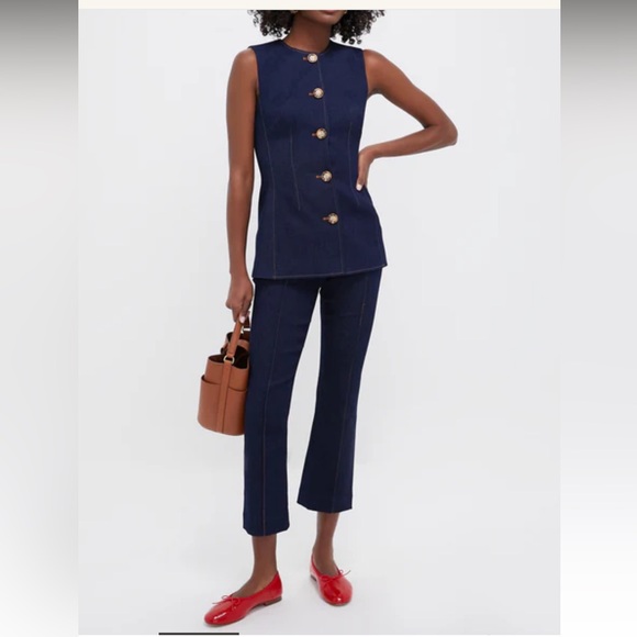 Veronica Beard Pants - Veronica Beard Friedman  navy pants cropped from Tuckernuck